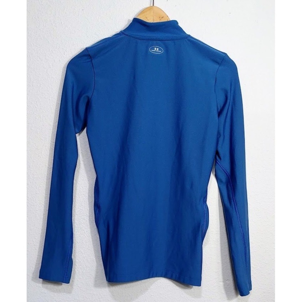 Under Armour Mens Medium Blue ColdGear Half Zip Long Sleeve Athletic Pullover - Picture 8 of 13